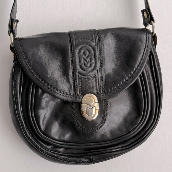 Marino Orlandi Handbags - Marino Orlandi Vintage Black Leather Crossbody Bag